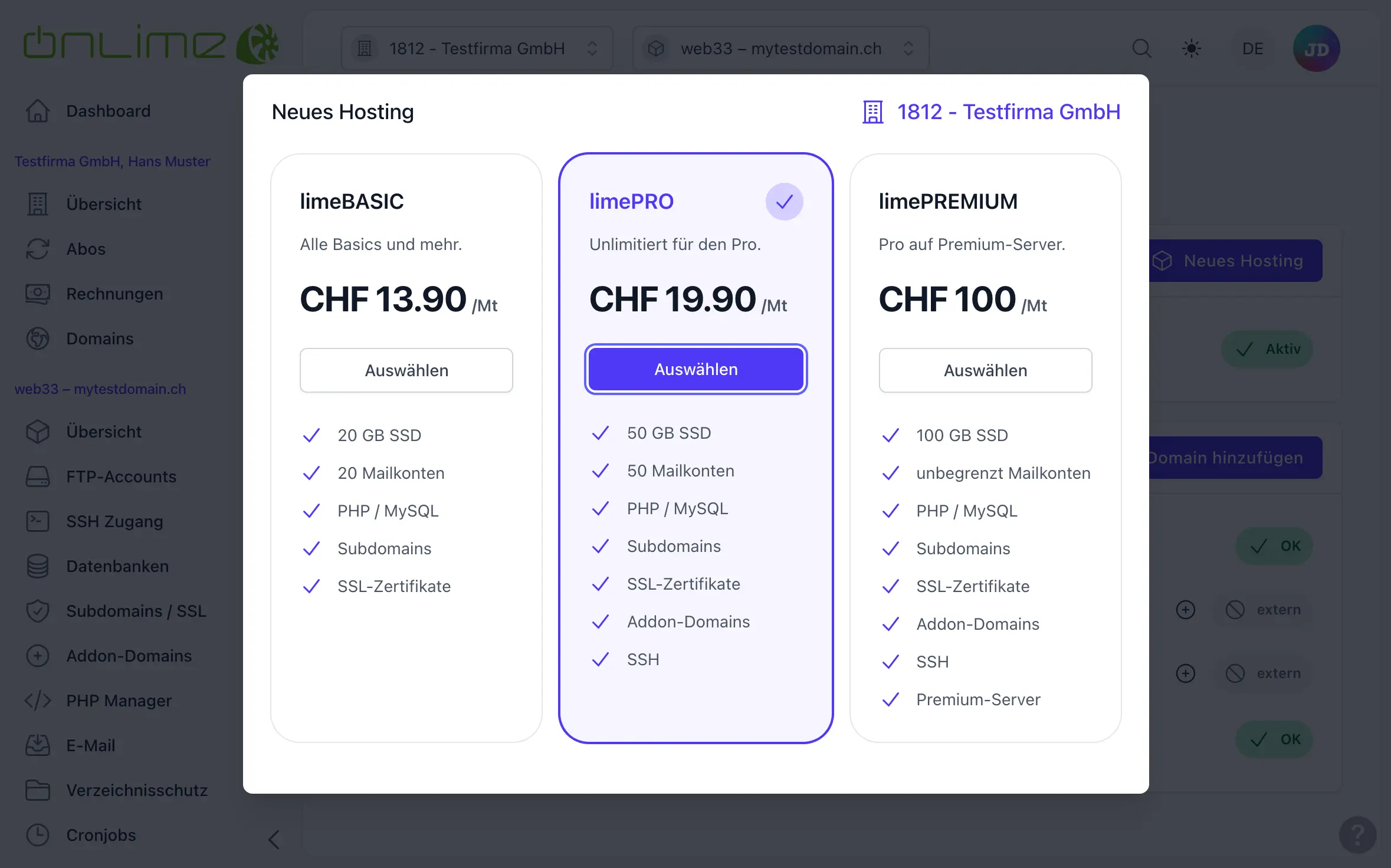 Hosting-Pakete