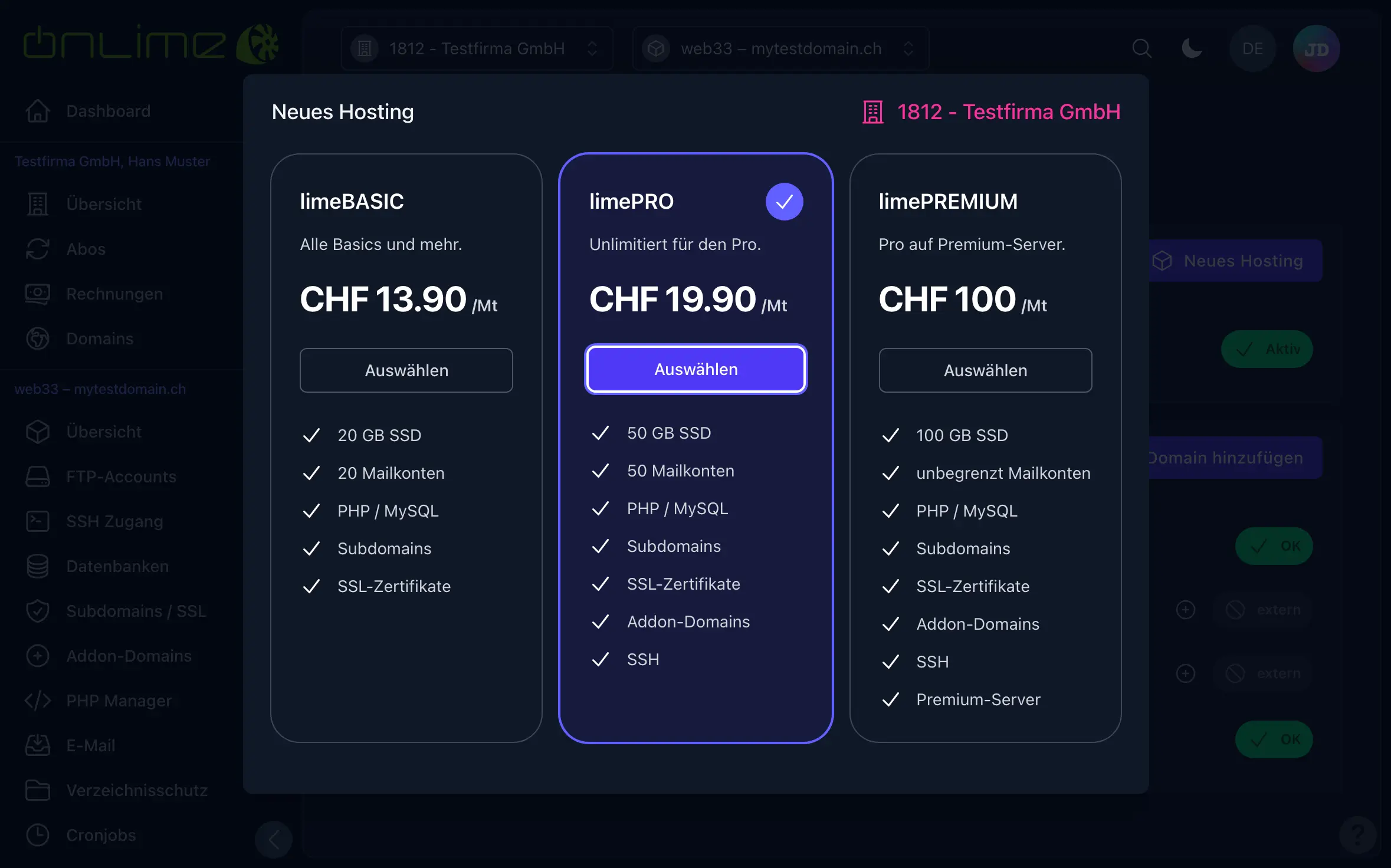 Hosting-Pakete