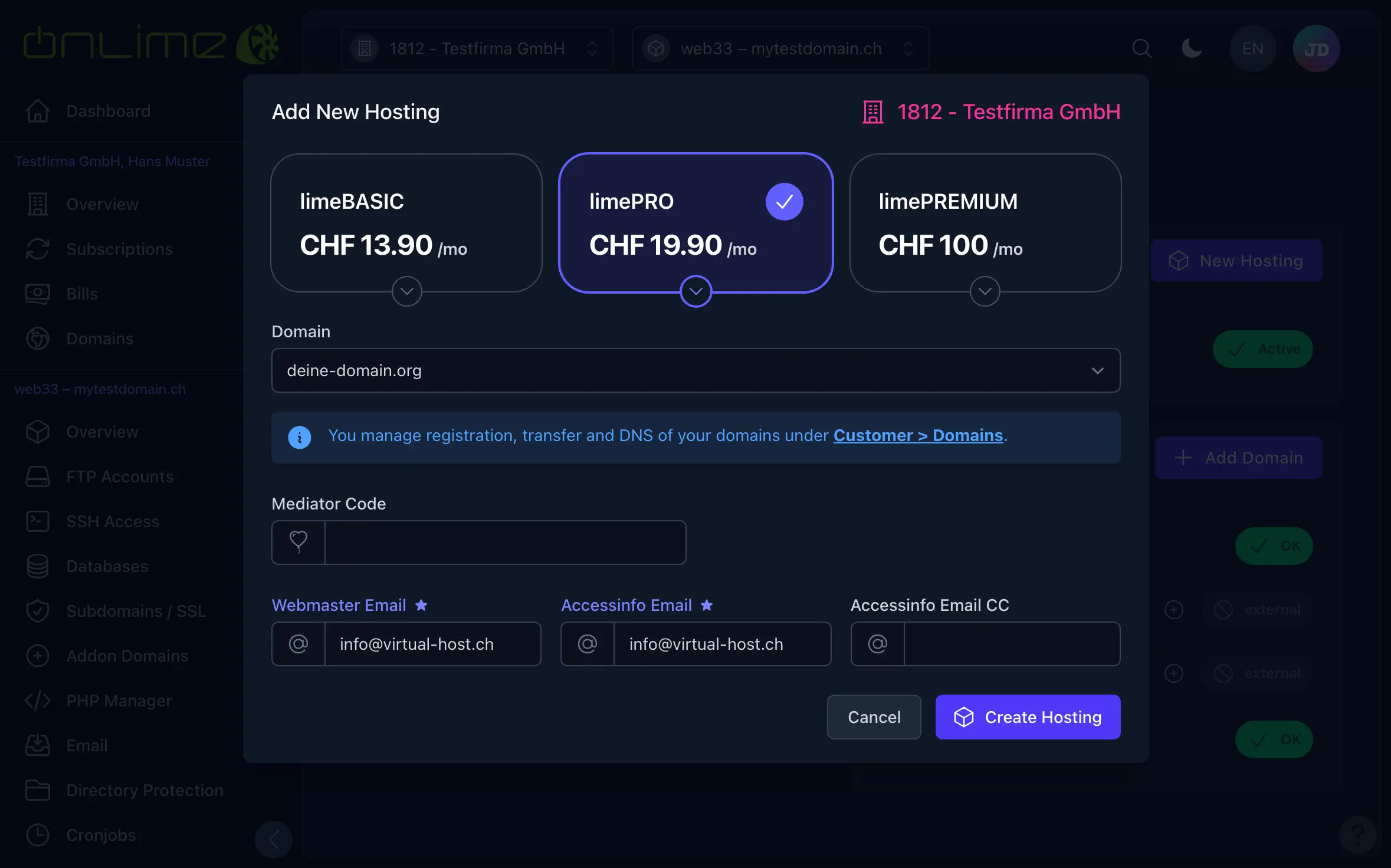 New hosting