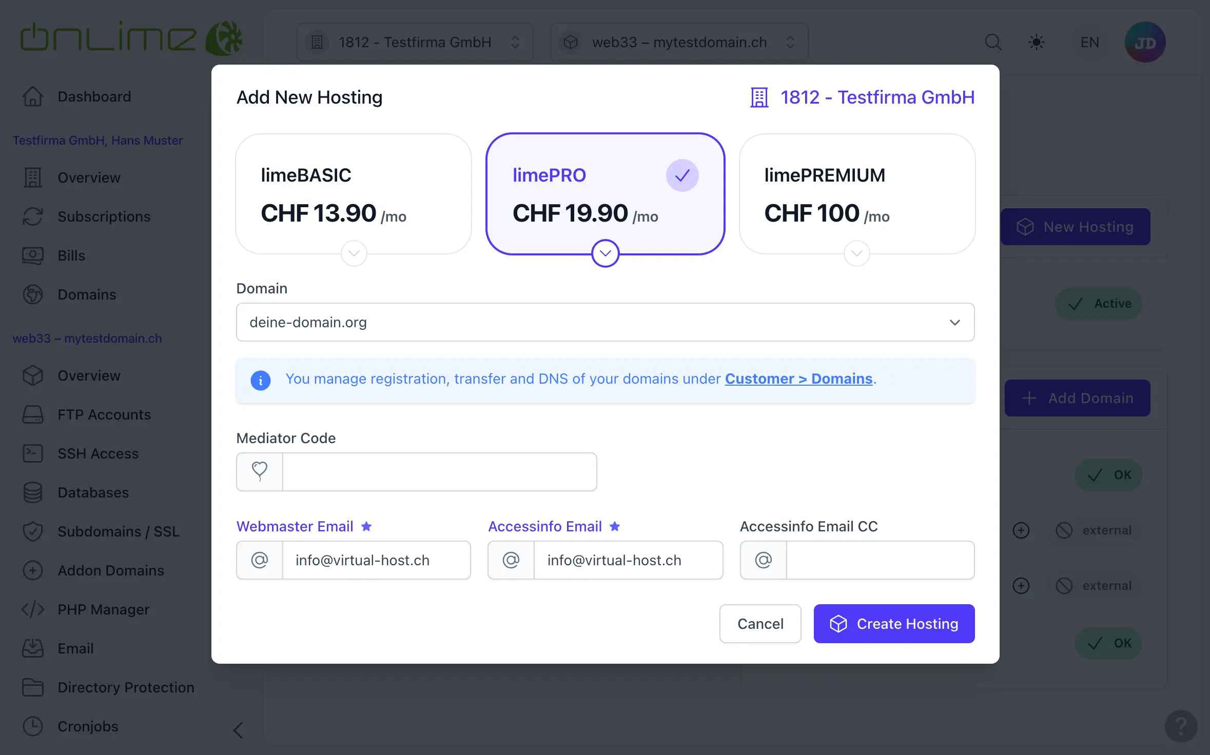 New hosting